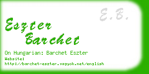 eszter barchet business card